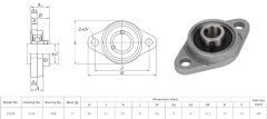 Start3Dprint 4kosi KFL08 nosilec z ležajem 8 mm z prirobničnim ohišjem