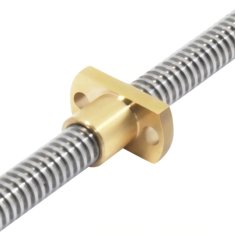 Start3Dprint 2kosa Trapezna matica T8 TR8x8 iz medenine z H prirobnico za trapezna vretena