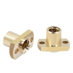 Start3Dprint 2kosa Trapezna matica T8 TR8x8 iz medenine z H prirobnico za trapezna vretena