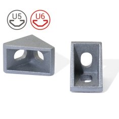Start3Dprint 10kosov Aluminijasti kotnik 20x20x17mm za 20mm profil LKC - T-utor 5mm/6mm