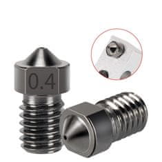 Start3Dprint 2kosa 0,6 mm utrjena jeklena šoba za filament 1,75 mm - navoj M6, visoka temperatura, odporna na obrabo