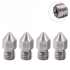 Start3Dprint 10kosov 0,6 mm Jeklena šoba MK8 za filament 1,75 mm, M6 navoj