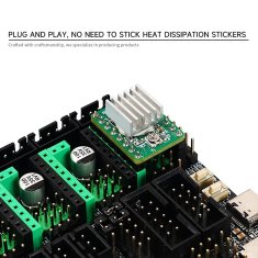 Start3Dprint 4kosi A4988 krmilnik za koračni motor s hladilnikom za 3D tiskalnike in CNC stroje - mikrokoraki, združljiv z NEMA 17
