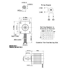 Start3Dprint Nema 17 Koračni Motor 42BYGH 1,7A 1,8° 40mm (Model 17HS4401S)