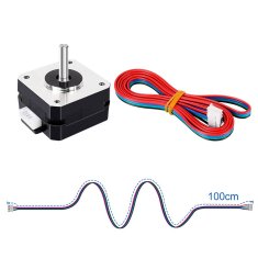 Start3Dprint Nema 17 koračni motor 23mm 1A s konektorjem in kablom - Kompaktna preciznost za 3D tiskalnike, CNC in robotiko