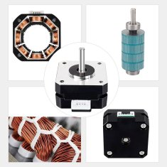 Start3Dprint Nema 17 koračni motor 23mm 1A s konektorjem in kablom - Kompaktna preciznost za 3D tiskalnike, CNC in robotiko