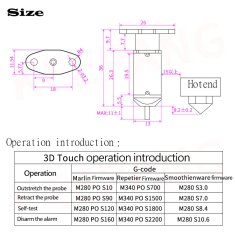 Start3Dprint 3D Touch sonda senzor za samodejno izravnavo mize - 5V, več dolžin kablov