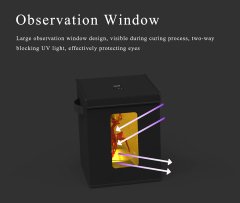 Start3Dprint Zložljiva UV škatla za utrjevanje smole za 3D tiskalnik z vrtljivo mizo - kompatibilna s SLA/DLP/LCD