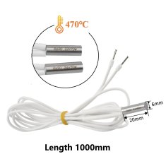 Start3Dprint Keramični vložek grelec 24V 70W - Visoko zmogljiv grelni element za hotend, nerjaveče jeklo, 1 m kabel