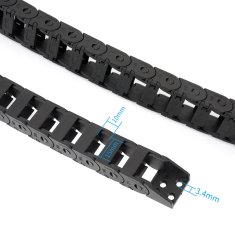 Start3Dprint Kabelska veriga za kable 1 m 10x15 mm z mostičkom - Ojačan najlon, prilagodljiva, enostavno vzdrževanje