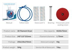 Start3Dprint Prozorna posoda za shranjevanje in razvlaževanje filamenta z elektronskim prikazovalnikom
