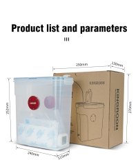 Start3Dprint Prozorna posoda za shranjevanje in razvlaževanje filamenta z elektronskim prikazovalnikom