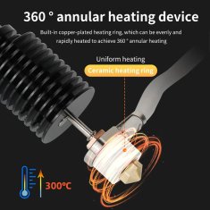 Start3Dprint V6 Hotend keramični grelni komplet - hitro segrevanje, bi-metal hladilni prehod, 24V