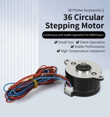 Start3Dprint Nema14 36mm okrogli koračni motor 36BYG1204-A-6QHT, 0,5A, 2,4V, 1m kabel, za visoke temperature - idealen za 3D tiskalnike