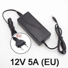 Start3Dprint Napajalni adapter DC 12V 5A, priključek 5,5×2,5 mm, univerzalni vhod, zaščitne funkcije