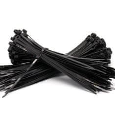 Start3Dprint Trpežna plastična črna najlonska vezica 5x300mm - paket 100 | Samozapiralne kabelske vezice