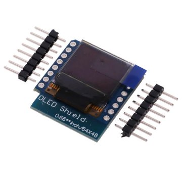 Start3Dprint D1 0,66&quot; OLED Shield za ESP D1 Mini - Visoko-kontrastni zaslon SSD1306