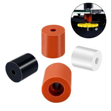 Start3Dprint Silikonski distančniki za izravnavo grelne mize, 5 kosov - dolžina 18, zunanji premer 16 mm, črna