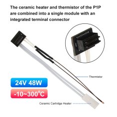 Start3Dprint Termistor in keramični grelec za Bambu Lab P1P/P1S hotend, 48W, 300°C