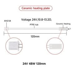 Start3Dprint 24V 48W keramični grelec vložka - Združljiv z Bambu Lab X1 in X1C 3D tiskalniki