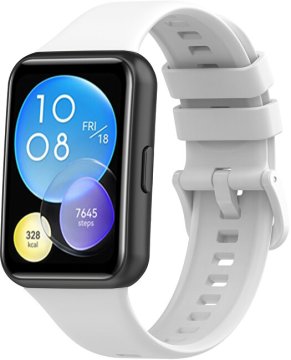 Silikonski trak za Huawei Watch FIT 2 Active - Bela