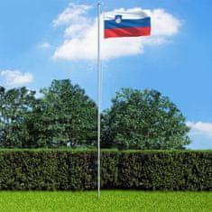 Vidaxl Zastava Slovenije in aluminijast zastavni drog 4 m