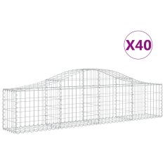Vidaxl Obokane gabion košare 40 kosov 200x30x40/60 cm pocinkano železo