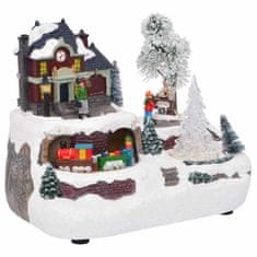 Vidaxl Božični okras za mizo večbarvno 23.5 x 16 x 18.5 cm Smola