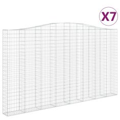 Vidaxl Obokane gabion košare 7 kosa 400x30x220/240 cm pocinkano železo