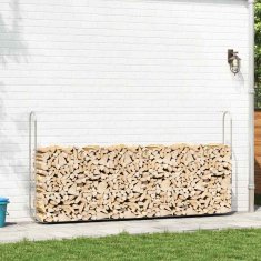 Vidaxl Stojalo za drva 300x25x150 cm Pocinkano jeklo