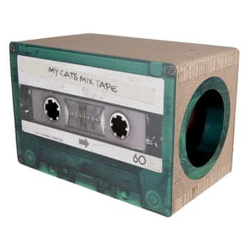 Vidaxl Mačji praskalnik/hišica MIXTAPE emerald barve
