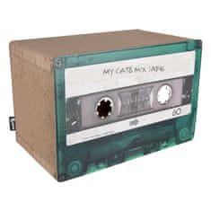 Vidaxl Mačji praskalnik/hišica MIXTAPE emerald barve