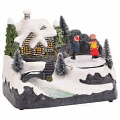 Vidaxl Božični okras za mizo večbarvno 16 x 11,5 x 13 cm Plastika