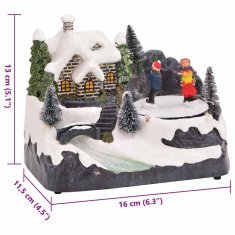 Vidaxl Božični okras za mizo večbarvno 16 x 11,5 x 13 cm Plastika