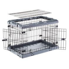 Vidaxl Pasji boks Superior 105 107x77x73,5 cm črn