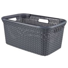 Vidaxl Komplet košar za perilo Style 2x45L antracit