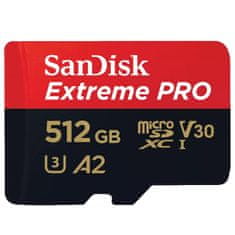 SanDisk Extreme PRO microSDXC 512GB UHS-I 4K UHD (SDSQXCD-512G-GN6MA) spominska kartica