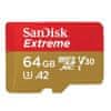 SanDisk Extreme microSDXC 64GB UHS-I 4K UHD SD adapter (SDSQXAH-064G-GN6MA) spominska kartica