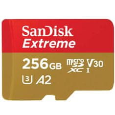 SanDisk Extreme microSDXC 256GB UHS-I 4K UHD (SDSQXAV-256G-GN6MA) spominska kartica