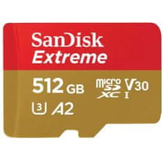 SanDisk Extreme microSDXC 512GB UHS-I 4K UHD (SDSQXAV-512G-GN6MA) spominska kartica
