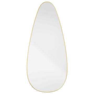 Vidaxl Stensko ogledalo zlato 100x45 cm