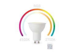 UNBRANDED Pametna Wifi žarnica Rgb - hladno bela in topla bela - Gu10 