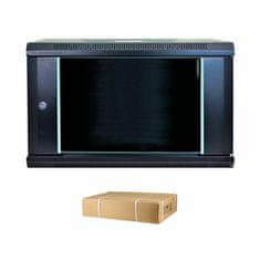Datech zidni kabinet 6U 368 600x450 črn + polica DP.6406.9001