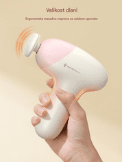 TaoTronics masažna mini pištola, belo/roza