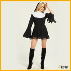 Korbi Kostým mníšky, sestra mníška, kostým na Halloween, súprava