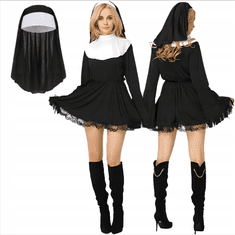 Korbi Kostým mníšky, sestra mníška, kostým na Halloween, súprava