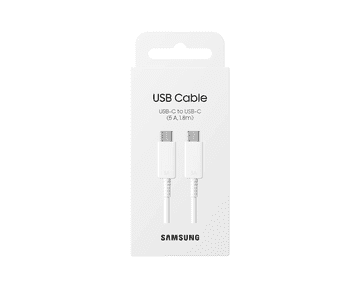 KEDO USB kabel SAMSUNG USB-C To USB-C, 100W, 5A, 1.8m, White EP-DX510JWEGEU