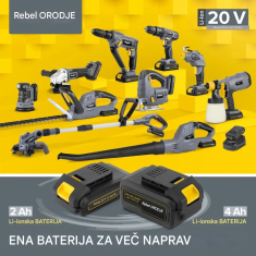 Rebel Akumulatorska pištola za barvanje , 20V