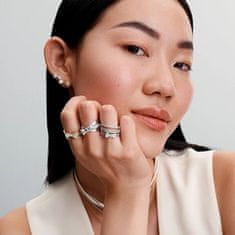 Pandora Bleščeči pozlačeni uhani z pentljo Timeless Shine 263507C01
