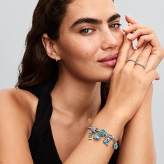 Pandora Srebrni obesek Delfini z modrim muranskim steklom 793924C01